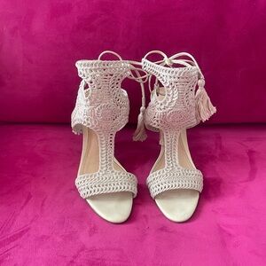 Schutz Crochet High Heel Sandals - Schutz Size 9